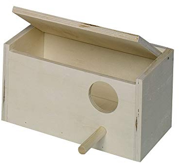 Nobby Wellensittich Nistkasten Loch rechts; 21 x 13x x 12,5 cm
