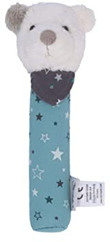 Sterntaler Baby Unisex Greif Quietsche Baby Greif-Quietsche Eisbär Elia - Stabquietsche, Activity-Spirale, Greifling - dunkeltürkis