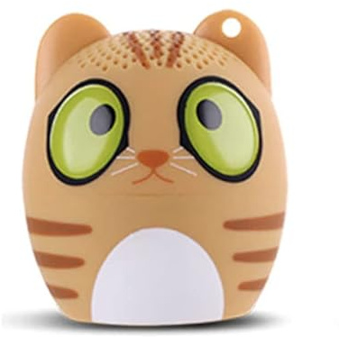 Vellichor Europe Cocoa the Cat! Mini-Bluetooth-Lautsprecher, ultra-tragbar, kabelloses Reisen, großartiger lauter, klarer Klang, Mikrofon für Anrufe, Verbinden von Smartphone, Laptop