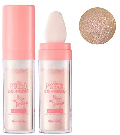 Lucoss Highlighter Maquillage, Poudre De Fées pour le Visage et le Corps, Stick Illuminateur, Poudre pour Cheveux, Yeux et Corps, Body Glitter