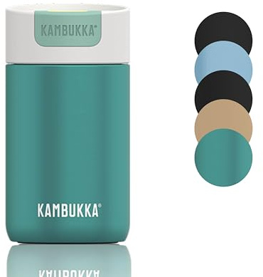 Kambukka - Thermobecher 300ml - Modell OLYMPUS ENCHANTED FOREST 2.0 - Thermobecher/Kaffeebecher to go: Easy cleaning - rutschfester Boden - vakuumisoliert - Edelstahl-Thermo-Kaffee-Reisebecher