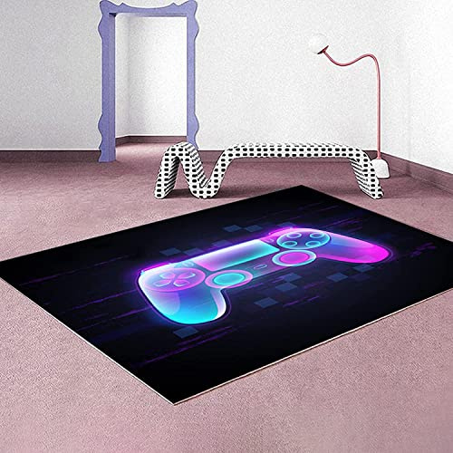 DYOUen Gamer rutschfeste Fußmatte Teppich Schlafzimmer 3D Controller Weihnachten Teenager Graffiti Spielkonsole Großer Dekoration Rugs Kinder (100x150cm, Controller für Spielkonsolen 1)