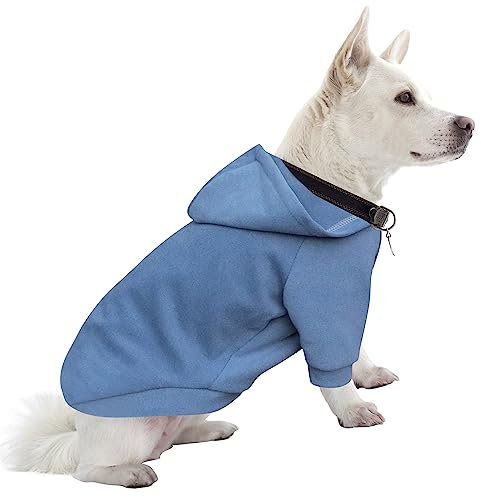 HuaLiSiJi Hunde Hoodie Hunde Sweatshirt Hundepullover mit Kapuze Hundepullover Kleine Hunde, Warm und Leicht, Mit Einer Weichen Textur, Leicht zu Tragen und Hellen Farben (S, Haze Blue)