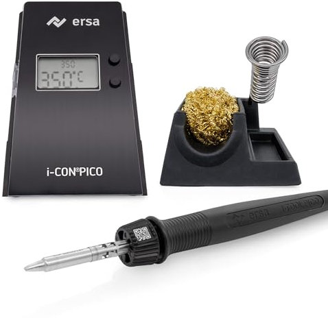 ERSA i-CON PICO MK2 Lötstation 80 Watt 150-450°C digitale Lötstation mit federleichtem und ergonomischem i-TOOL PICO MK2 Lötkolben mit TIP`N TURN Wechsel + 1,6 mm Lötspitze mit Auto-Standby