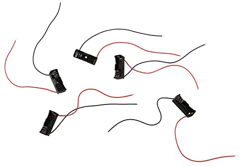 Ggnaxivs 5Pcs 23A/A23 Battery (12V) Clip Holder Box Case Black