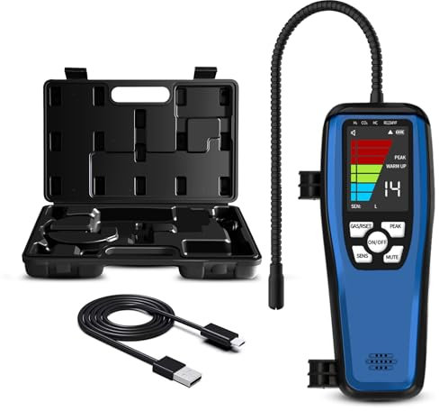 ALD-50 Gas Leak Detector, Natural Gas Detector Gas Sniffer with 16-Inch Gooseneck, Audible & Visual Alarm with Mute Function, 3000mAh Rechargeable Battery，Combustible Gas Detector