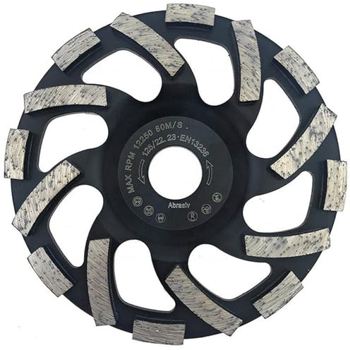 Disque Diamant 125mm à Meuler le Béton, Meule Abrasive pour Poncer Béton, Pierre, Granit