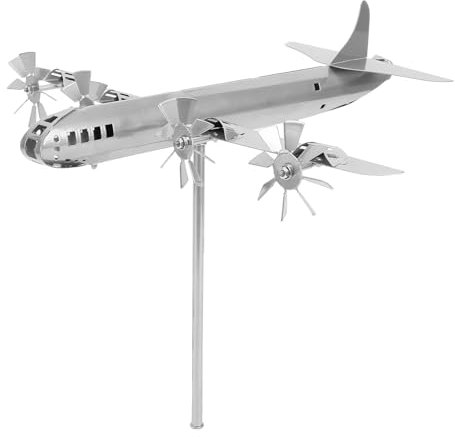 Flugzeug-Wetterfahne, 3D, Einzigartige und Magische Metall-Windmühle, Outdoor-Windskulptur, Kinetische Skulptur für Hof, Garten, Dekoration, Geschenke für Flugliebhaber