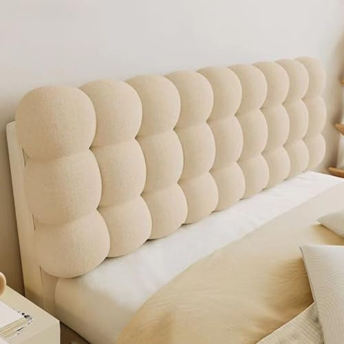 CTREVL Kissen Bett RüCkenlehne,Lesekissen FüR Bett und Sofa,RüCkenstüTzkissen,Wandkissen Bett,Abnehmbare Schale,Weich und Bequem,Geeignet FüR Schlafzimmerbett und Wohnzimmersofa(Beige,90x60x10cm)