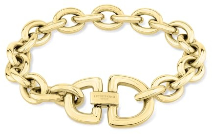 LIEBESKIND BERLIN Damen Schmuck - D-Link Kette, Armband und Ohrringe aus Edelstahl – Moderner Statement Schmuck