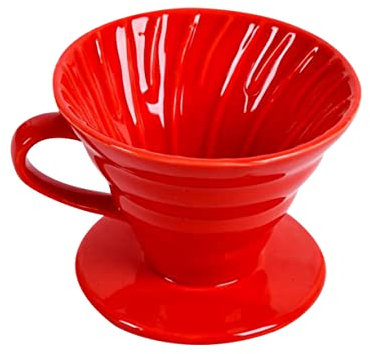 HONMEET Caffettiera Per Casa Caffettiera Fatta Mano Bollitore Creativo Per Caffè Pratica Tazza Filtro Per Caffè Per Casa e Ufficio Rosso Tazze