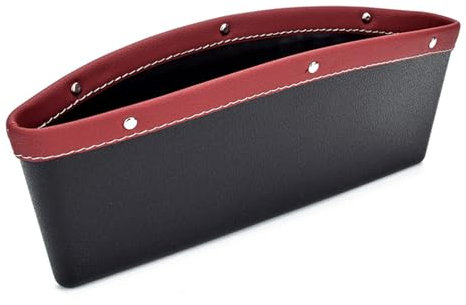 Autositz-Lückenfüller-Organizer für VW Hatchback Pointer/Polo/Polo Vivo/Up! /e-Up!, Aufbewahrungsbox für Autositze Organizer Autositz LüCken Seiten Taschen Organizer Zubehör,D Red