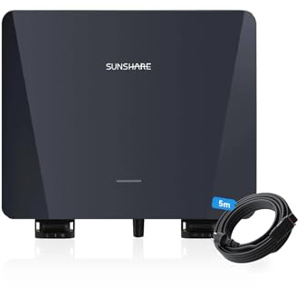 SUNSHARE Mikro-Wechselrichter 800W mit WiFi – Intelligenter Wechselrichter für Balkonkraftwerk – inkl. 5 m AC-Kabel – Kompatibel mit SUNSHARE 200W / 285W Solarmodulen