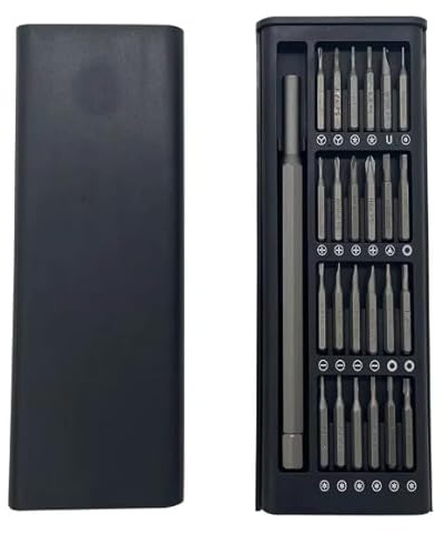 SQUADO Set di Cacciaviti di Precisione 24-in-1, Kit Professionale con Custodia, Strumenti per Riparazione Dispositivi Elettronici