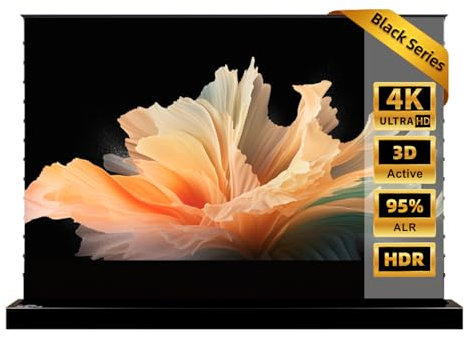 NothingProjector Projector Screen, 100 inch, Ambient Light Rejecting ALR CLR, 4K UHD, Motorized Floor Rising Electric with Remote, Ground Up 16:9 for Ultra Short Throw Projectors, No Installation