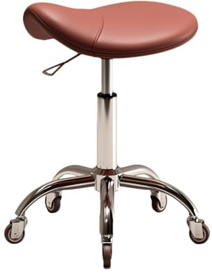 Sadelpall Kraftig, Rullande Snurrpall Med Tjock Vaddering, Justerbar Höjd 40-58cm, For Massagesalong Hemma, Belastning 440LBS(Color3)