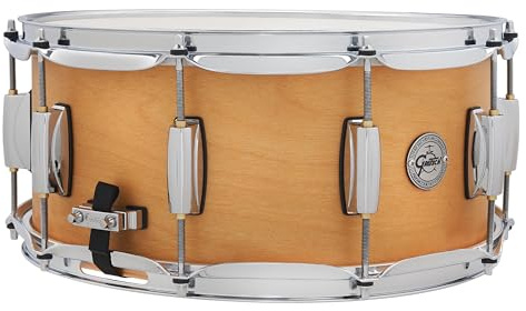 Gretsch Snare Drum - Full Range Birch - Größe 14 x 6,5 - 8-lagiger Birkenkessel - Satin Classic Finish Natur - 30° Kesselgratung - 2,5 mm Stahlspannreifen - S1-6514-BSC