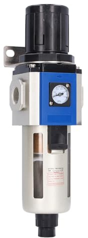 Regulador de filtro de aire comprimido Compresores de aire de aleación de aluminio Filtros de presión de presión con medidor cuadrado integrado para s neumáticos industriales (GFR400-15)