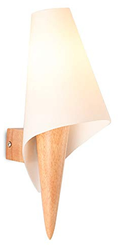 SCONCES Creative in Legno Solido a Parete profilata in Vetro profilato in Vetro da Letto per Interno corridoio Sconce Night Leggera per Bambini Lampada da Comodino
