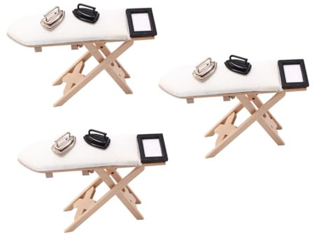 Toddmomy 3pièces Table à Repasser Miniature pour Maisons Miniatures Meubles pour Poupées de Tables à Repasser