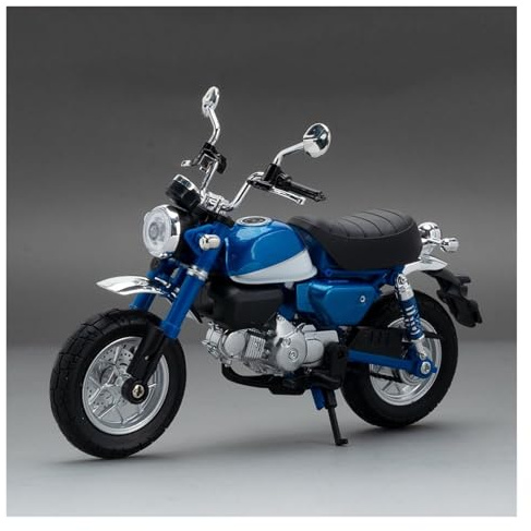 1:12 För Monkey Motorcykelmodell I Pressgjuten Form Presentkollektion För Pojkvän Motorcykelsamling(Blå)