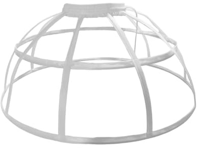 TISHITA Cage Hoop Skirt Petticoat Sottogonna con Struttura Ruffle Crinolina E Design a Forma di Campana Funzione Regolabile Adatto per Abiti Cosplay, Bianco