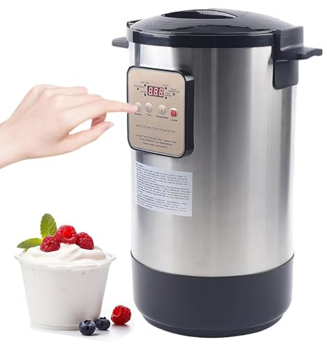 ORIDLECTAL Yogurtiera, Fermentatore Elettrico, Macchina per Yogurt Greco con Controllo Automatico Intelligente, Pentola in Acciaio Inossidabile, per Ristoranti, Pasticcerie e Uso Domestico 12L
