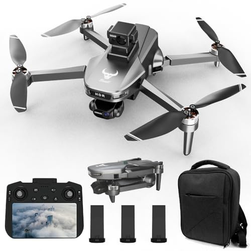 X-Verse ZLL SG109MAX2 Drohne mit Kameras 4K, Bildschirmfernsteuerung, 3 Achsen Gimbal, RC 3KM, 360d° Hindernis Vermeidung, Professionelle Faltbarer Quadcopter für Erwachsene (3 Batterien)