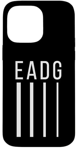 EADG Guitare Basse 4 Cordes Blanc Coque pour iPhone 14 Pro Max