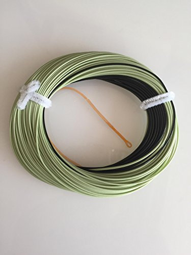 Fliegenschnur mit Sinkspitze, moosgrün/schwarz, ausgezeichnete Qualität, WF7