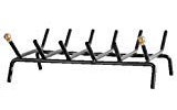 Brûle-bois en fer forgé pour cheminée (mini – 6 barres – 44 x 31 x H 13 cm).