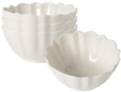 Villeroy & Boch Toy'S Delight Royal Classic Schalen 4er Set, Premium Porzellan, Weiß, 14,5 Cm, Ideal Für Plätzchen, Obst Oder Müsli, Weihnachtsgeschirr, Weihnachten