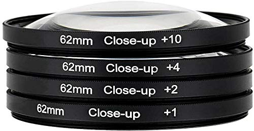 Yangers DSLR Kamera Nahaufnahme Makro Objektiv Filter Kit Set (+ 1, + 2, + 4, + 10 Vergrößerung) mit Aufbewahrungstasche für DSLR- und spiegellose Kameras von Canon, Nikon, Sony, Pentax