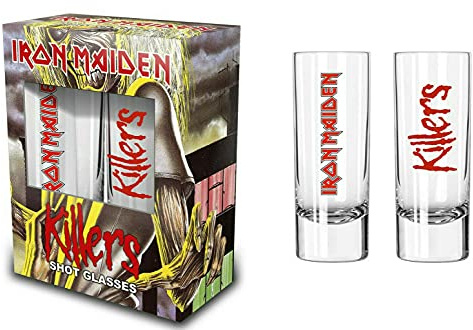 Razamataz IRON MAIDEN SCHNAPSGLAS SET SHOT GLASSES KILLERS 2 STÜCK SET 6 cl