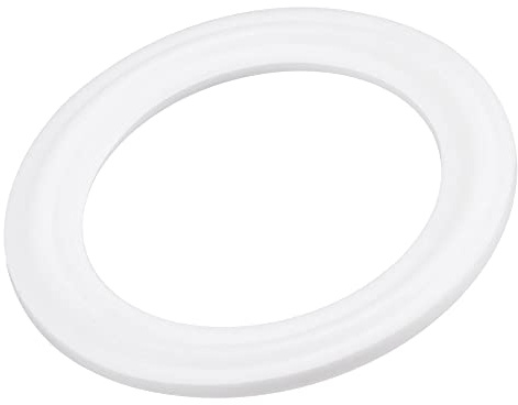 sourcing map 2Stk. PTFE-Dichtungsflansch O Ring 1,5 Zoll weiß | Für Vakuumspanner