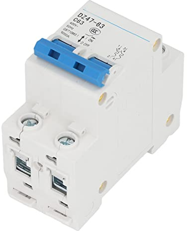 Disjoncteur, Installation sur Rail DIN 2 Pôles AC 400V 63A pour Déclenchement Magnétique Thermique, Système PV Solaire, Interrupteur de Déconnexion Chtaixi, Montage sur Rail DIN