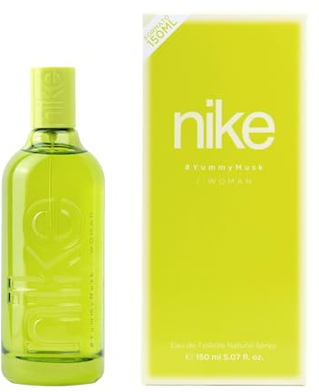 NIKE - Yummy Musk 150 ml, Colonia Mujer, Perfume Formato Spray, Eau de Toilette Natural y Femenina, Aroma Floral Afrutado, Fragancia Fresca, con Personalidad y de Larga Duración