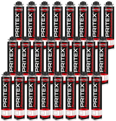 PRITEX Pistolenschaum 24x 750ml, Montageschaum für Bauschaumpistole