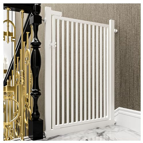 XTGDIEM Treppengitter, Leicht Zu Schließendes Metalltor, Haustiersicheres Tor, Einfach Ohne Schrauben Zu Installieren, Geeignet for Kinder Und Haustiere (Breite 65–80 cm) (Size : Width 80cm)