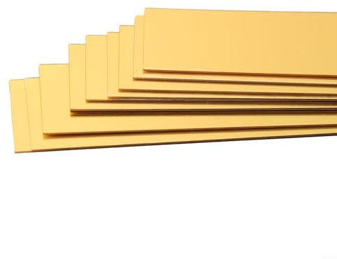 Acryl-Spiegelfliesen mit langen Streifen, langes Streifen-Acryl-Spiegel-Mosaik, Wandaufkleber, Wohnzimmer, Schlafzimmer, Dekoration, für Zuhause, Wohnzimmer, Schlafzimmer, DIY-Dekoration (Gold)