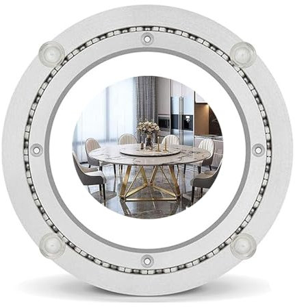 Glatte Runde Drehplatte für Esstisch, Hardware Drehteller, Drehkranz Aluminium, Tischplatte Dreh Drehteller Kugellager, Drehbarer Drehplatte Aus Aluminiumlegierung (Size : 50CM(19.6INCH))