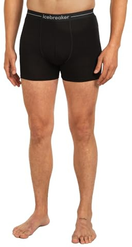 Icebreaker Men’s Merino Anatomica Boxer Briefs - BLACK - Medium