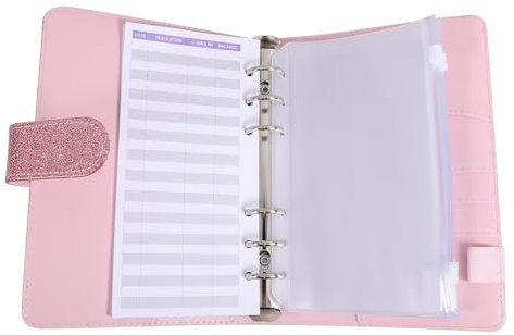 HOODANCOS 1satz Budget Planner Binder Mit Reißverschluss-envelopes Budget Sheets Und Aufkleberetiketten Für Effektives Geldmanagement Format Für Zuhause Und Büro
