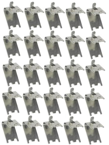 KONTONTY 25pcs Shelf Clips for Metal Shelving Freezer Shelf Hooks Refrigerator Replacement Clip Cooler Support Hooks Metal Supports for Fridge Storage