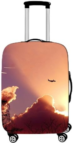 Muiuou Gepäckabdeckungen für Koffer,Schutzhaube für Kofferhülle Reise Waschbare Elastische Drucken Kofferschutzhülle,Passend für Kofferschutzbezug Gepäck (Stil 10,XL (30-32 Zoll))