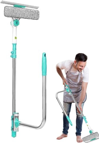 Monozoz Escobilla de Goma Extensible para Ventana, Herramienta retráctil para Limpiar Ventanas para Ducha, escobilla de para Puerta de Que Ahorra Espacio, Herramienta de Limpieza