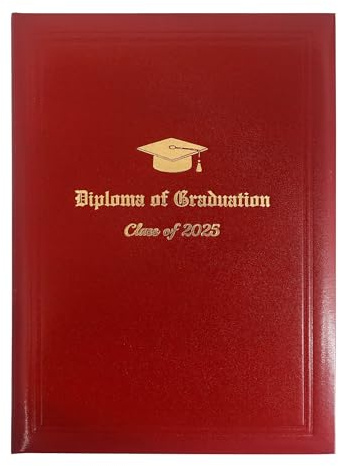 GraduationMall Diploma Copertura per Documenti e Premi e Certificati A4 La Laurea con La Lamina D'oro Class of 2025 Bordeaux