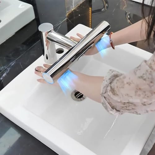 Asciugamani automatico con rubinetto con sensore, bastano solo 6-10 secondi per asciugare le mani, asciugamani elettrico ad alta velocità da 1150 W, asciugamani commerciale per cucina, bagno e toile
