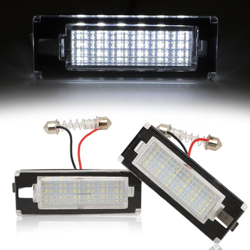 Anlseiod 2x Kennzeichenbeleuchtung für F.iat Ducato Peugeot Boxer Citroen Jumper 2006-2019 (Autobus/Kastenwagen) Weiße LED Kennzeichenleuchte Nummernschildbeleuchtung