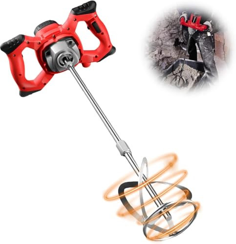 Agitatore per malta, 2600 W, miscelatore per calcestruzzo a 6 velocità, mescolatore per malta m14, agitatore per miscelare vernici, cemento, calcestruzzo
